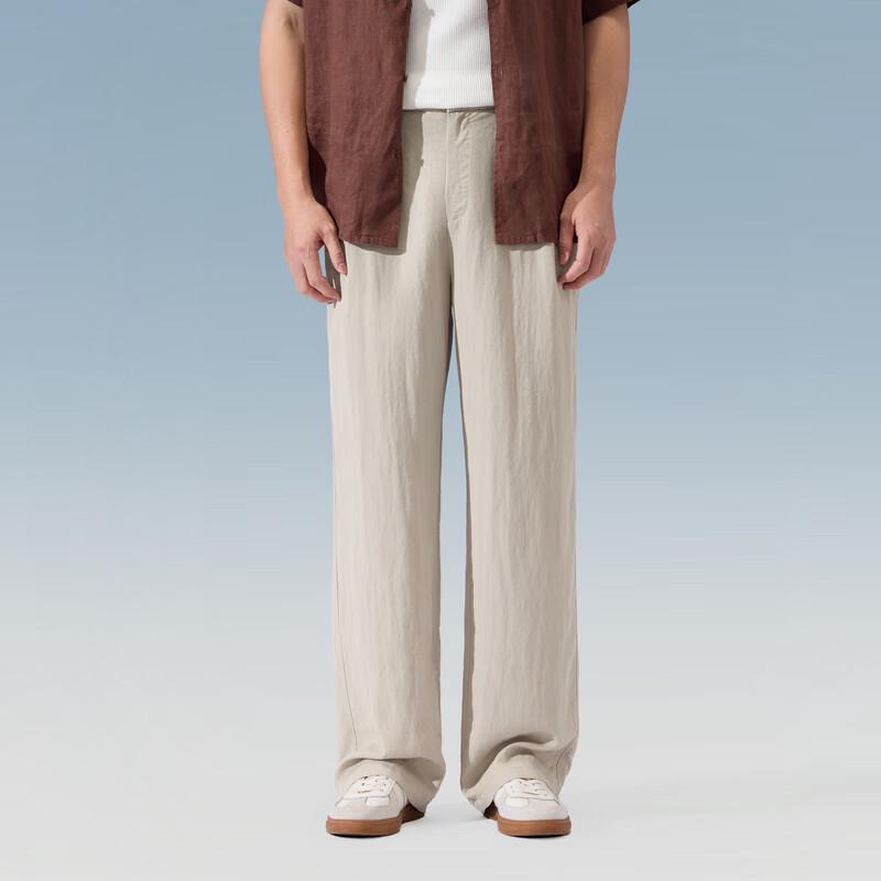 Judger Men s Tencel-Linen Blend Breathable Straight-Leg Casual Pants