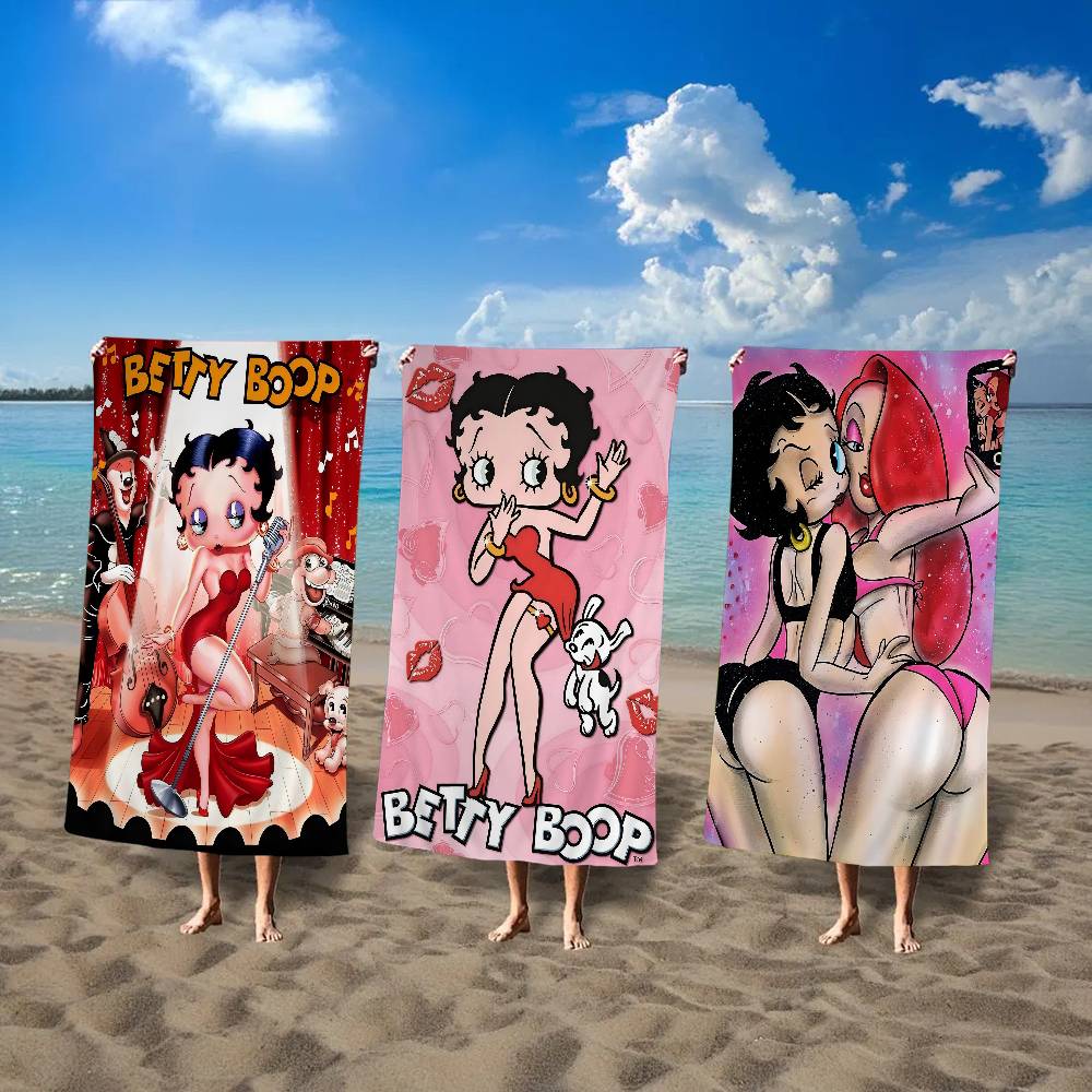 B-BettyS Boop Microfiber Beach Towel Absorbent Quick Dry Soft Yoga Swimming Resort Mountain Climbing Towel