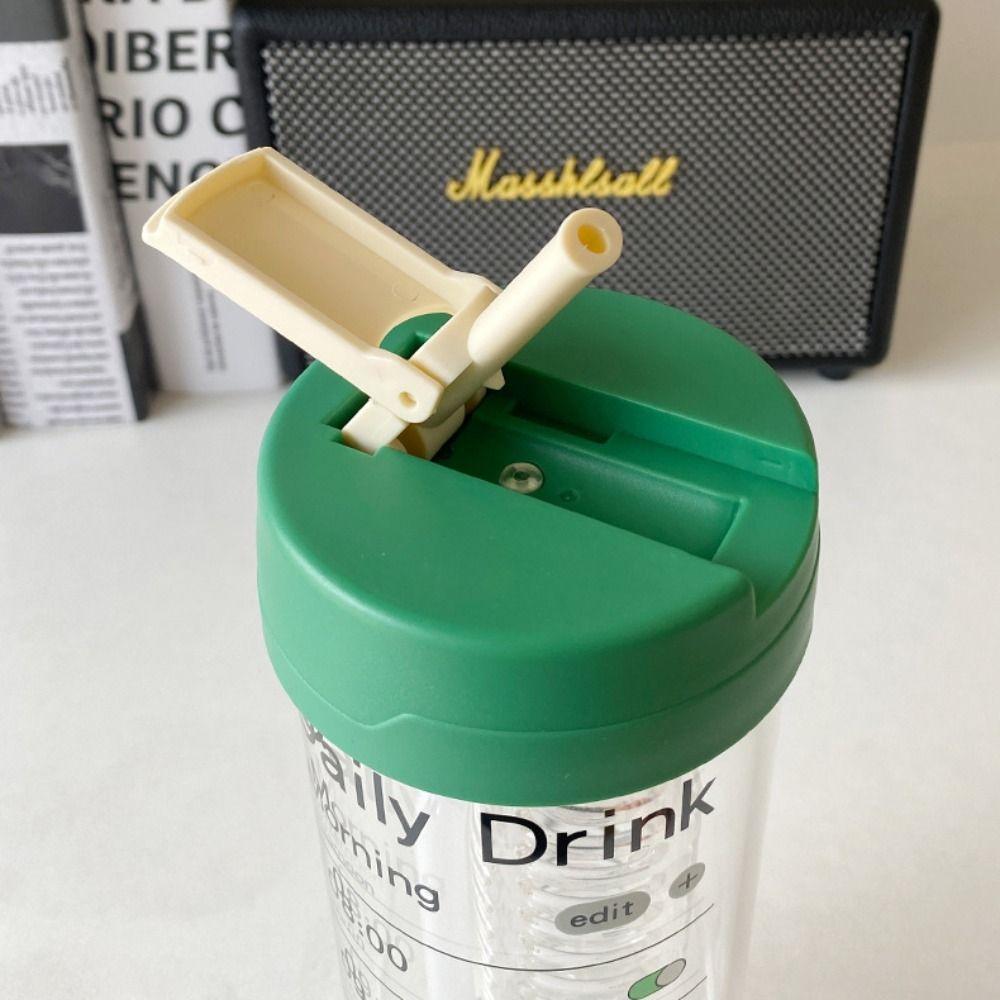 Alarm Clock Alarm Clock Straw Cup Large Capacity Outdoor Glass Straw Cup  Primary School Students