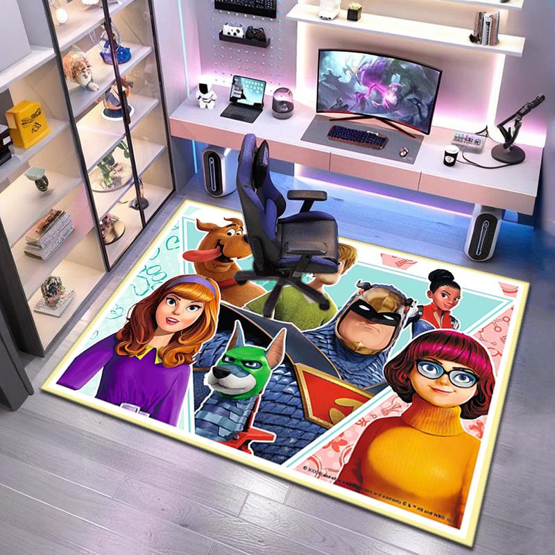 Halloween cartoon comedy adventure movie Scooby-Doo carpet is suitable for living room and bedroom doormats office balcony decorative carpet V5