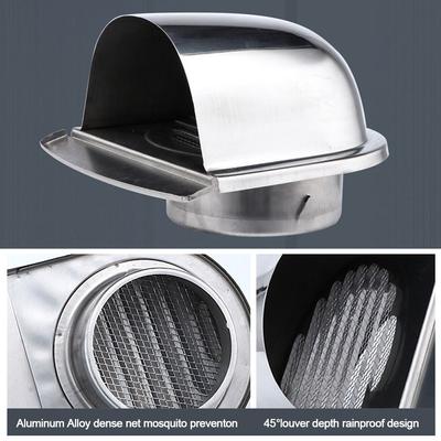Durable Stainless Steel Exterior Wall Air Vent Anti-bird And Rat Vents Waterproof Cap 100/150mm Ducting Ventilation Grilles