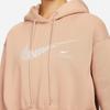 Letter Print Hooded Casual Loose Fit Fleece Lined Sweatshirt Women's Phellodendron DR5614-200