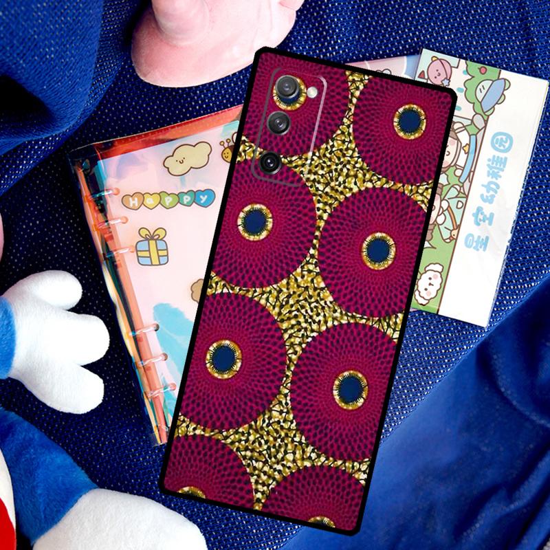 African Wax Fabric Case For Samsung Galaxy S26 Ultra S25 S24 S23 S22 S21 S10 Plus S20 FE S25 Ultra Cover Funda