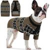 IECOii Male Dog Sweater,Thick Knitted Dog Sweaters for Small Medium Dogs Boy,Mid Neck Knitwear Extra Warm Pullover for Cold Weather,Cozy & Stretchy