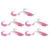 5PCS Fish Lures Artificial Fake Bait Soft Lures Seabass Fishing Tackle with Hook SO050-3
