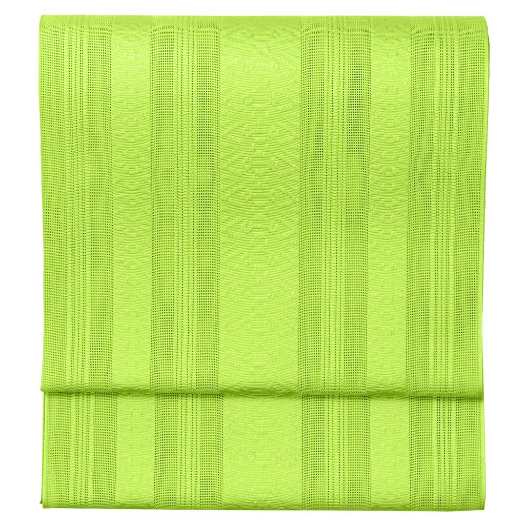 Obi Nagoya Obi Gauze Fabric Kenjo Pattern 8 Sun Made in Japan [KYOETSU] Women's (Solid Color/Light Green)