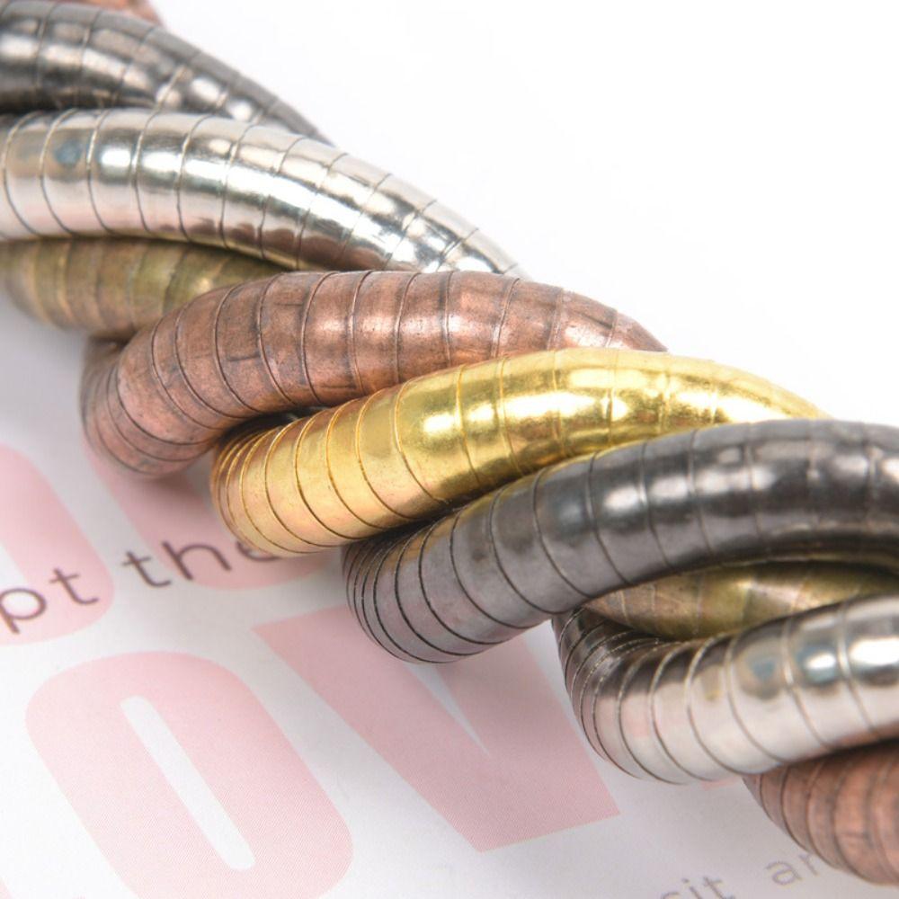 Alloy Bendable Snake Necklace Gold Color Bracelet New Flexible Choker Jewelry Accessories