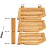 Large Capacity 3 Tier Bamboo Corner Shelf Simple Space Saving Spice Jars Storage Rack Stable Bread Display Rack