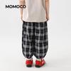 MOMOCO Boys' Summer Thin Plaid Crop Casual Pants