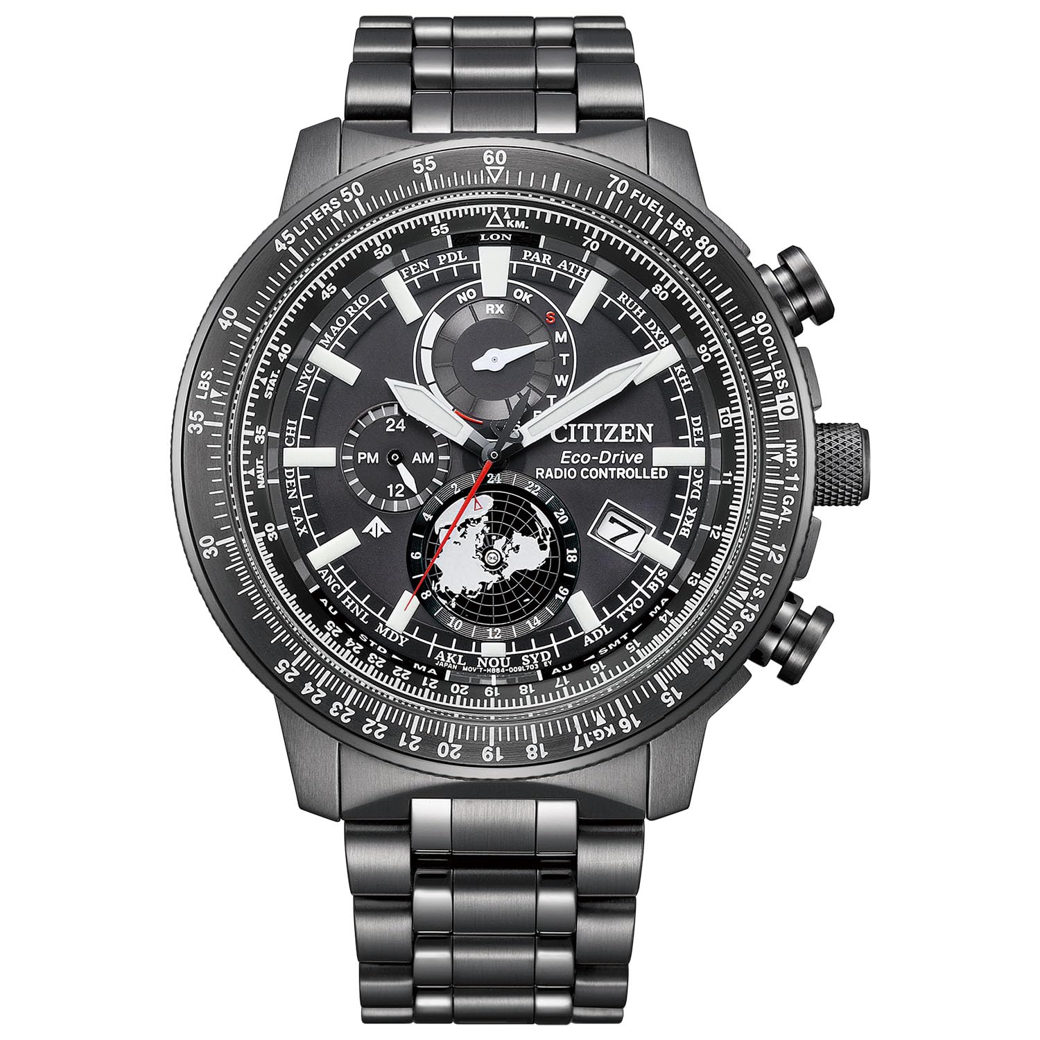 

Годинник Promaster Radio Watch Geo Trekker SKY Series Black [Citizen] Photo-powered Eco-Drive BY3005-56G для чоловіків чорний