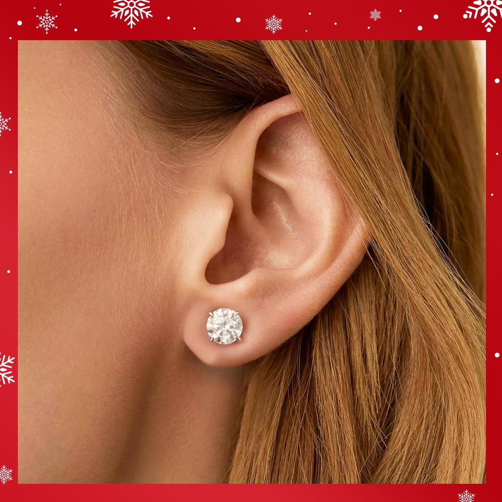 Earrings Moissanite Earrings Moissanite Single Piece Jewelry Accessories Simple Silver 925 Metal Hypoallergenic Men's Women's