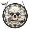 Waterproof Outdoor Branch Decoration Retro Halloween Pendant, Ghost/Bat/Spider Web/Pumpkin Head Print, Dark Theme Holiday Decor Vintage Acrylic