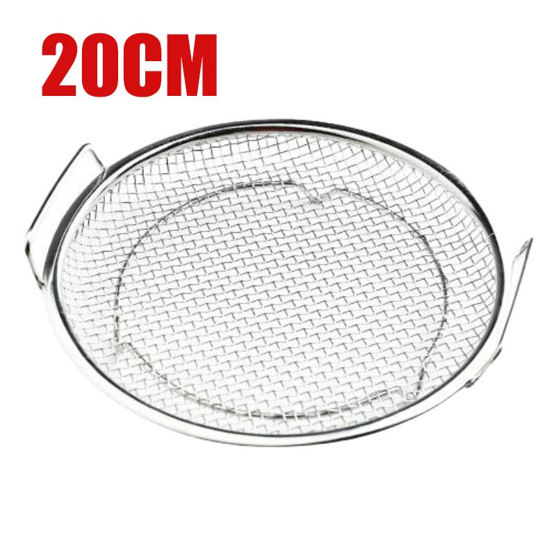 Stainless Steel Mesh Oil Filter Tray Drain Basket Set Reusable Vegetable Draining Rack With Handle Round Fried Food Strainer