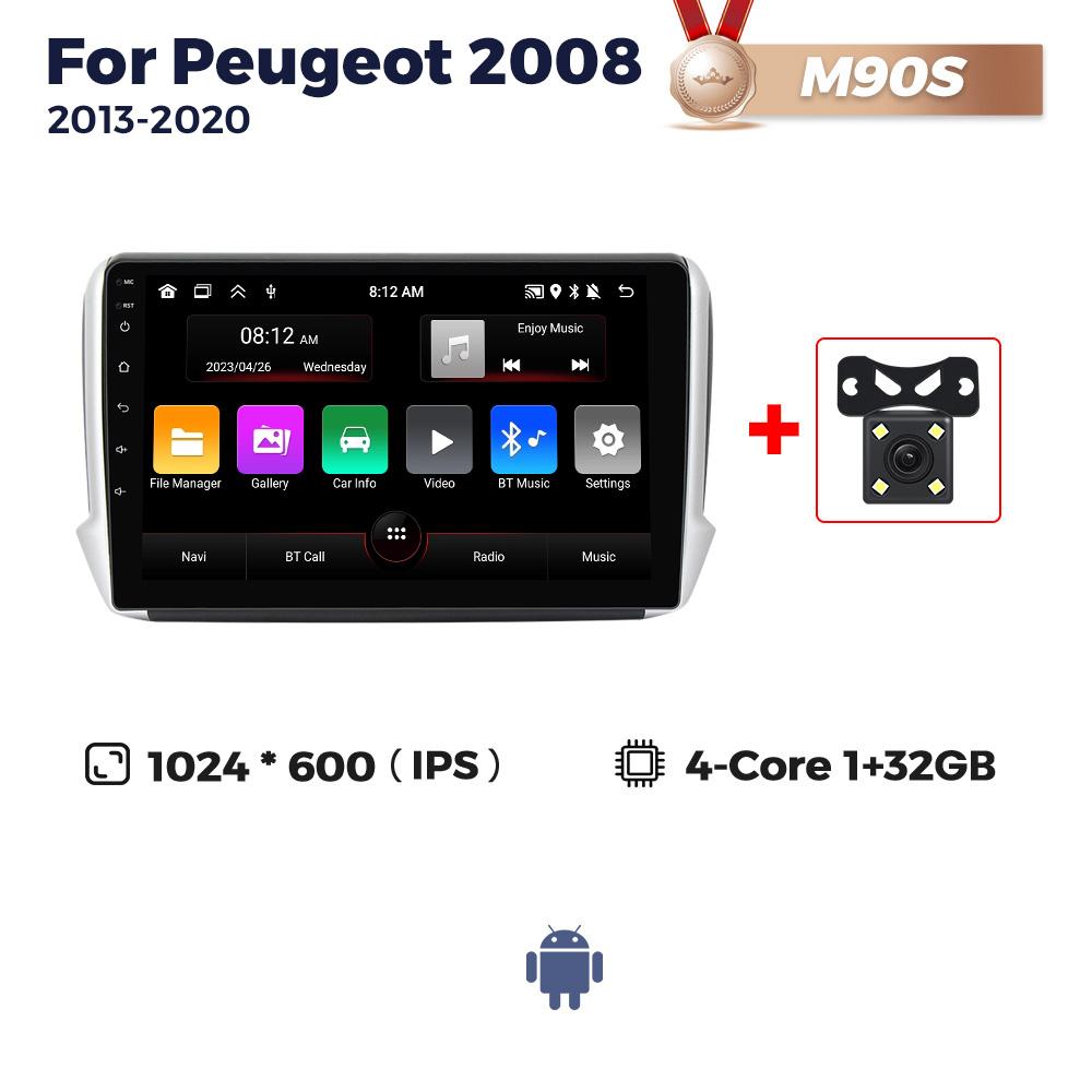 Navifly 8-Core Android Car Radio For Peugeot 2008 208 Series 2012-2018 Multimedia Player GPS Navigation Carplay Stereo Autoraido