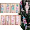Christmas Party Holiday Decorations Wooden Nutcracker Ornaments Wooden Christmas Decorations Retro King Design DIY Decoration