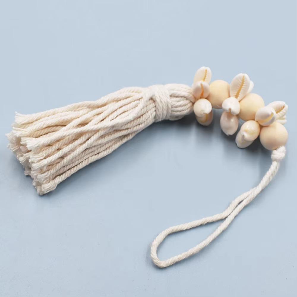 

2Pcs/set Boho Style String Beads Hanging Pendant Exquisite Cotton Tassels Beads Farmhouse