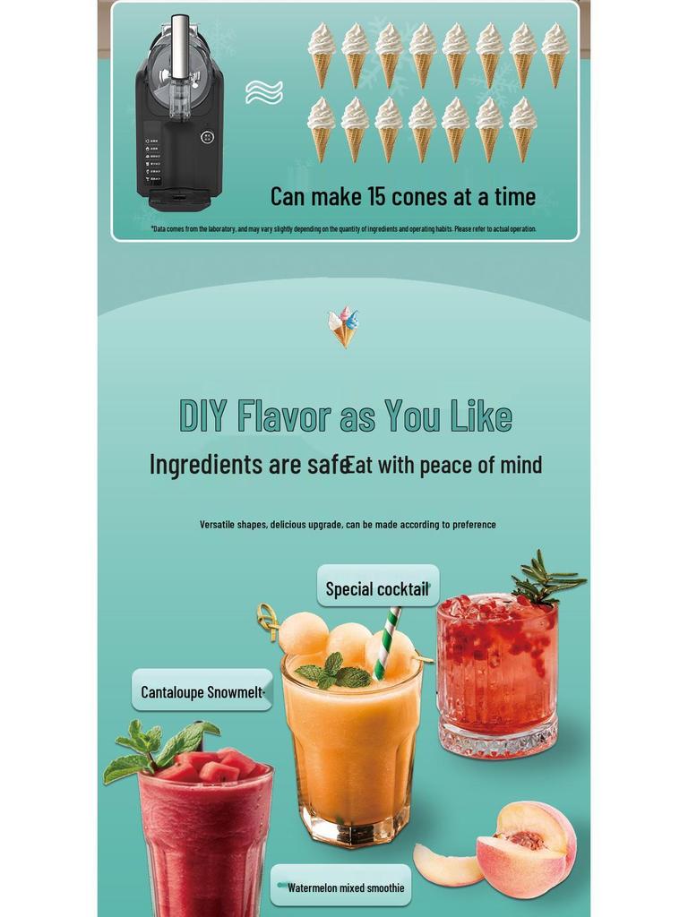 Compacte Automatische IJs- en Milkshake Maker, Multifunctionele Drank- en Smoothie Machine