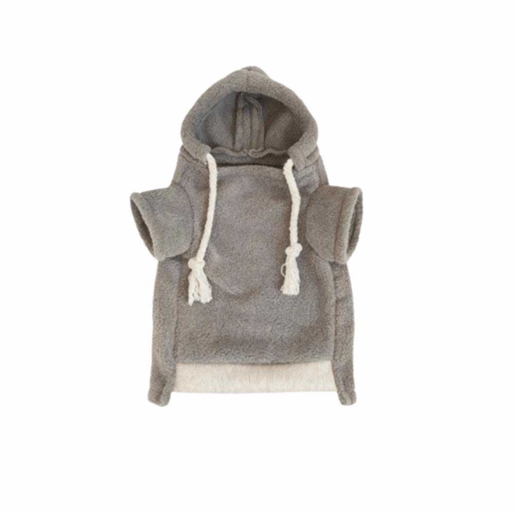 Fashionable Elastic Ferret Hoodie Cozy Thick Fleece Ferret Pullover Stylish Drawstring Soft Hamster Coat Pet Supplies