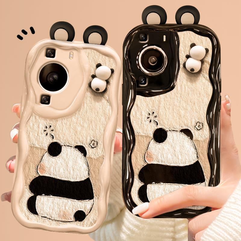 

Suitable for Huawei P60 Mobile Phone Case Mate40pro Cute Three-dimensional Panda Doll Honor 90/80gt Cream Pattern Honor 9X Pro