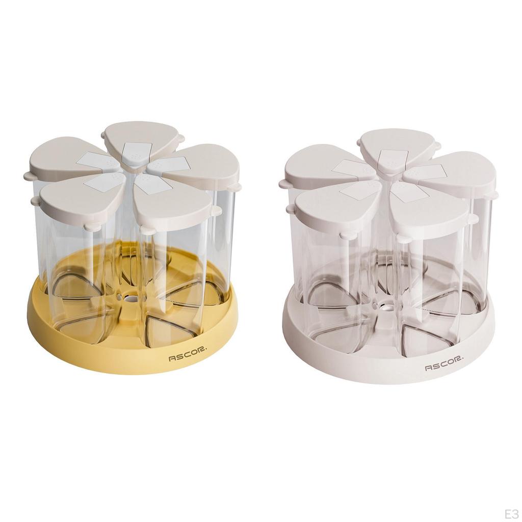 Dry Food Storage Containers Grain Dispenser 360° Rotating Organizer Rice for Beans Barley