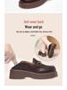 Women's Slip-On Leather Loafers - Fashionable, Versatile, Non-Slip, Comfortable, Soft Sole for Spring and Autumn