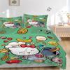 3pcs Sanrio Hello Kitty's Sweet Adventure Printed Quilt Set Soft and Comfortable Quilt Cover for Bedroom, Guest Room Bedding Set  S090