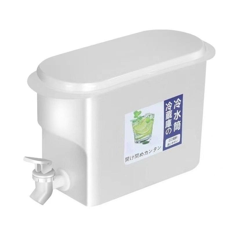 Large Capacity Summer Water Jug with Tap for Refrigerator Cold Drinks Juice Dispenser