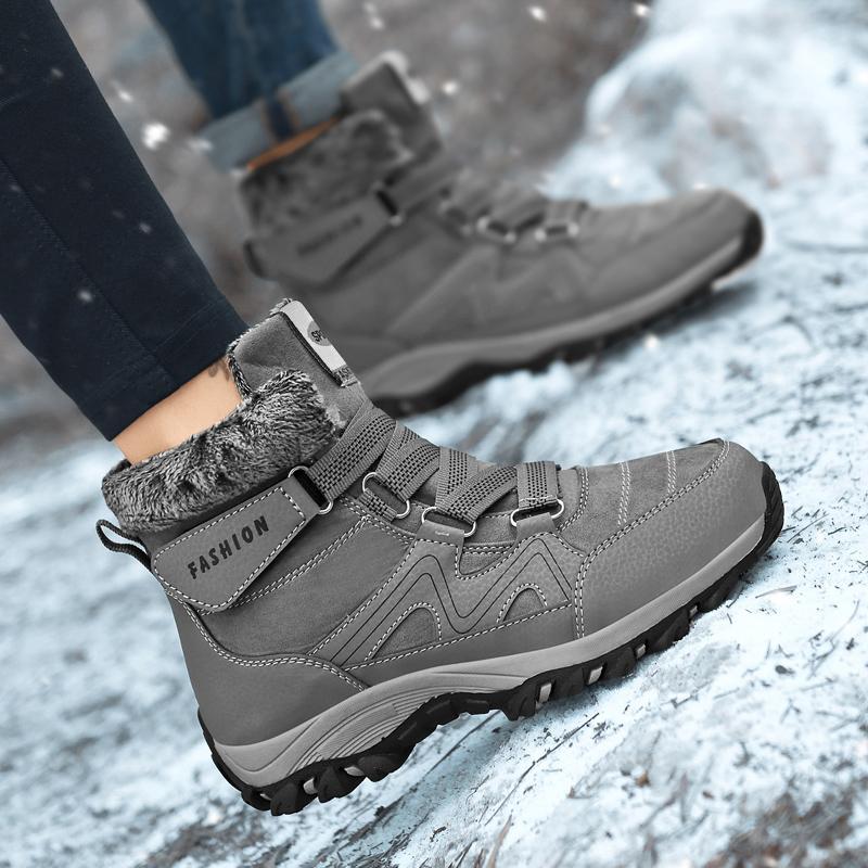 Mode Neue Übergröße Herren High Top Outdoor Baumwollschuhe Dicke Sohlen Bequem Rutschfest Verschleißfest Paar Wanderschuhe