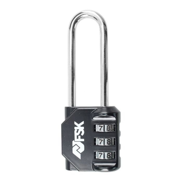 Cadenas - Ferrestock - FSKCAN329BK - 3 chiffres - Haute protection anti-vol - Noir