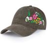 Vintage Blumenmuster Baseballkappe Damen Herren Verstellbarer Sonnenhut Outdoor Reise Sport