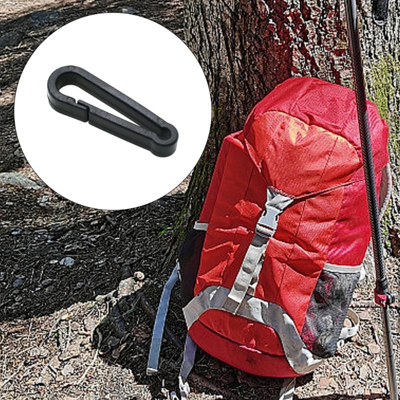 5Pcs Backpack Bag Buckle Tent Hanging Strap Hook Bag Accessories Connection Fix Hook for Hiking Backpack Organization