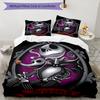 3pcs Custom Name The Nightmare Before Christmas Bedding Set Duvet Cover Closure Includes 1 Duvet Cover & 2 Pillowcases, Soft and Comfortable for All S