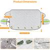 Car Windshield Snow Ice Cover, Magnetic Windshield Cover for Ice and Snow with Side Mirror and 5 Layers Protection, Windshield Sun Shade Foldable or