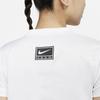Nike Dri-FIT Solid Logo Print Crew Neck Sports T-Shirt Women Tops White DQ6372-100