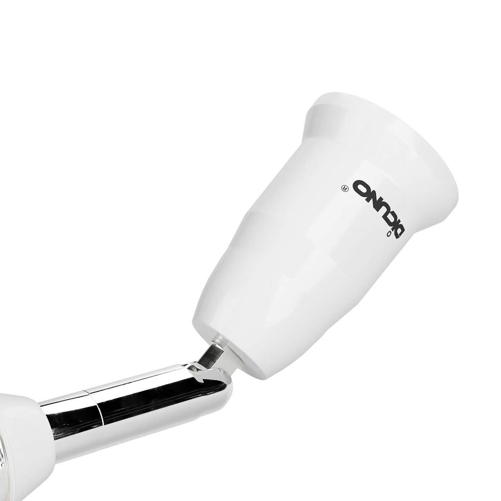 DiCUNO E26 to E26 Socket Extension Adapter, Adjustable Angle, Extends by Approximately 11.5cm, Flame-Retardant PBT, Set of 6