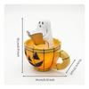 Decorative Lamp Spooky Tabletop Ornament with Light Compact for Bookshelf, Party