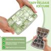 4 Pcs Silicone Ice Cube Mold Reusable Square Ice Cube Molds Easy Release Silicone Ice Cube Tray with Lid for Bar Kitchen Gadgets