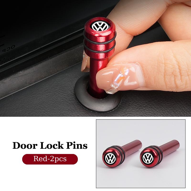 A1-Car Door Lock Pins Door Lock Pull Pin Cover Key Accessories For Volkswagen VW Polo Golf 6 7 8 Jetta Passat Tiguan Touran T-ROC