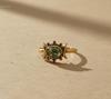Green Moss Agate Ring, 14k Gold Vermeil Sterling Silver, Stacking Ring