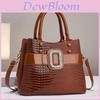 Borsa Tote Elegante in PU con Fantasia Coccodrillo di Grande Capacità per Mamme in Colori Vivaci