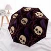 1pc Skulls Ravens Automatic Umbrella - 8-Rib Portable Folding Black Iron Frame for Outdoor, Beach, Travel, Beach Umbrella,011