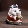 Yixing Purple Clay Lucky Horse Tea Pet Handmade Flowerpot Landscaping Tea Figurine Play Toys Tea Statue Ornaments Workmanship