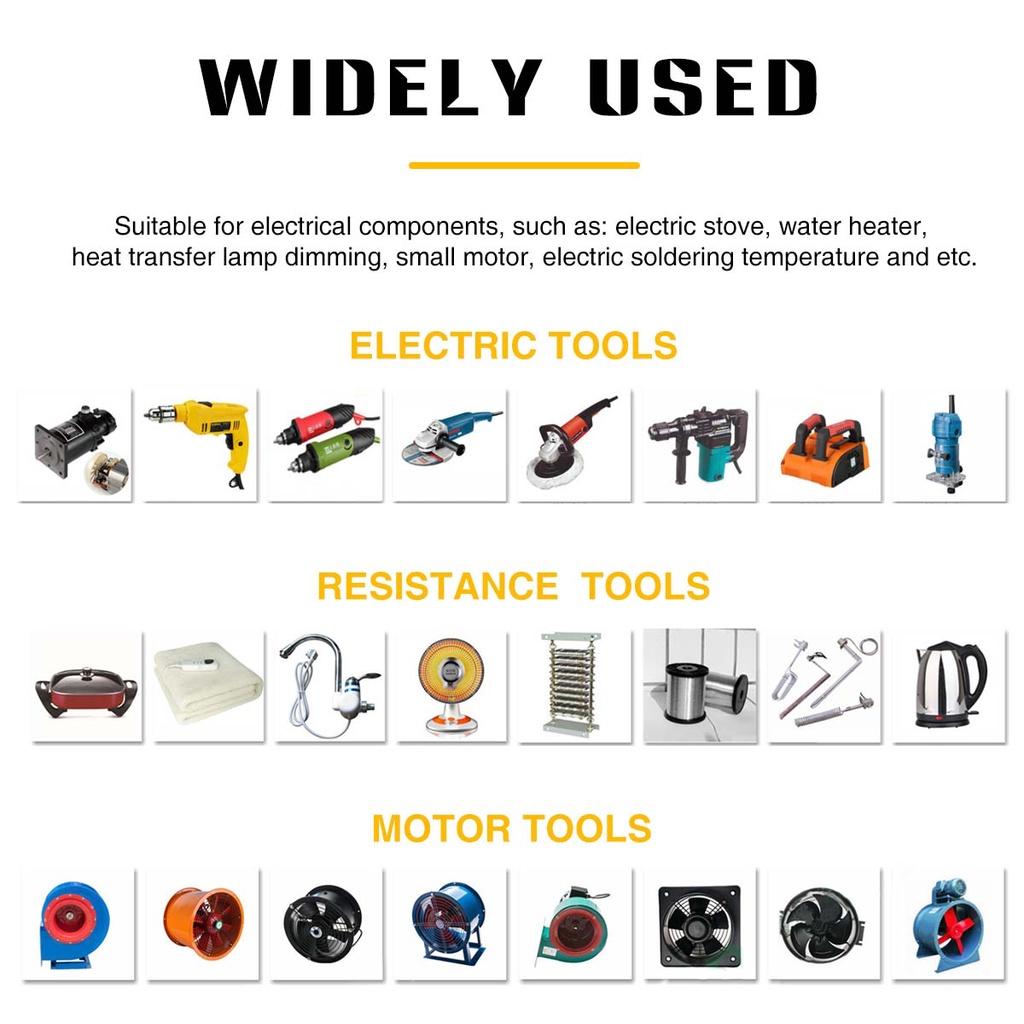 Regulator Napięcia 2500W 220V AC Kompaktowy Kontroler Napięcia o Zmiennej Prędkości Przenośny Ściemniacz z Regulacją Napięcia