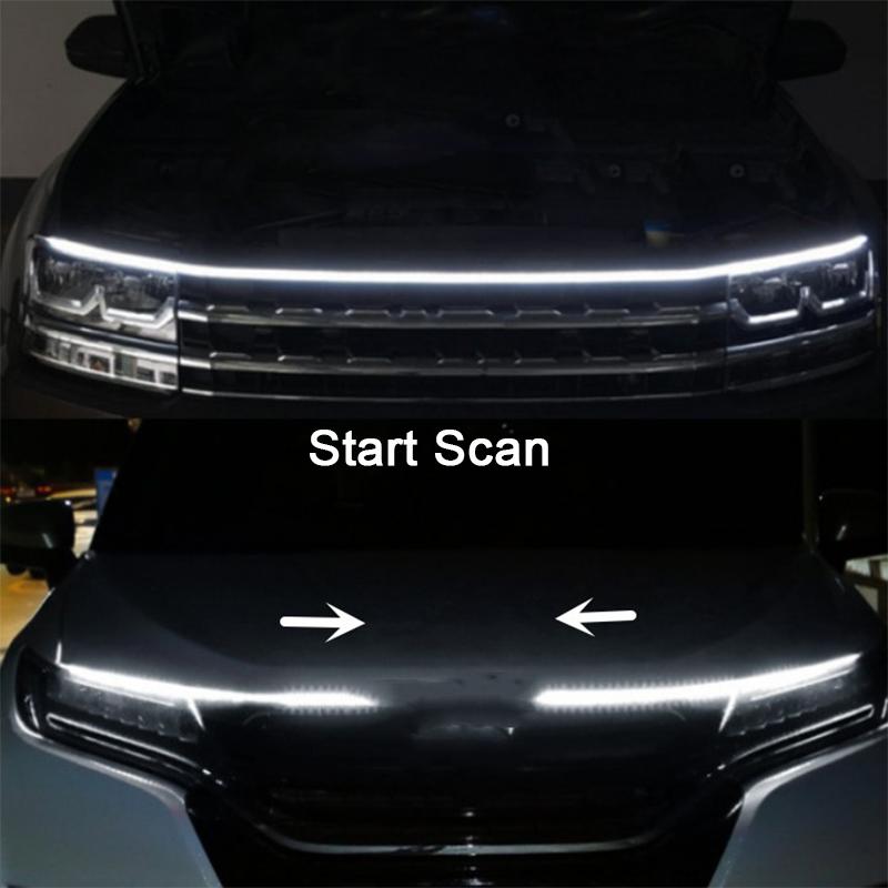 1,2 M/1,5 M/1,8 M/2 M Universal Auto LED Stoßstange Umgebungs Licht Auto Haube Kühlergrill led Tagfahrlicht Dekorative