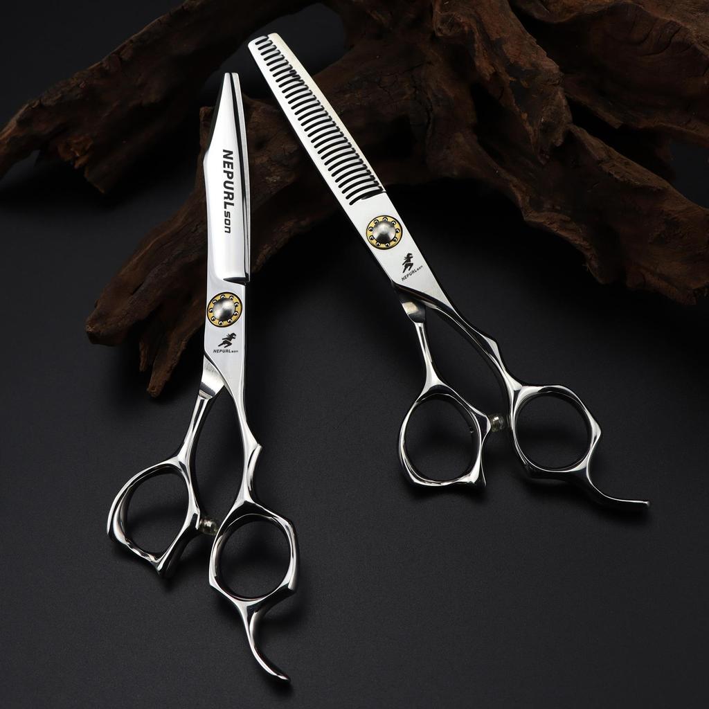 6.0-Inch Nipsun Hairdressing Scissors Set: Straight Shears, Thinning Shears, Barber Scissors, Bangs Scissors FXY-13