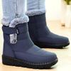 Women's Fashion Lightweight Height-enhancing Soft Sole Winter Warm Fur One Snow Boots Velvet Lined Non-slip Casual Sports Cotton Boots