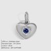 eManco Stainless Steel Heart Charm Valentine's Day Charms Multicolor Birthstone Pendants for Girl Sweet Jewelry Making