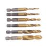 6pcs Titanium Coated Threaded Drill Taps HSS 4341 Drill Tap Set Durable Screw Drill Tap  Drilling