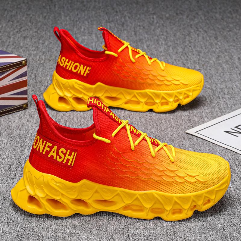 

MAEDEF Men Casual Sneakers Running Lightweight Breathable Mesh Sports Shoes for Men Athletic Jogging Walking Non Slip Comfort 39 жёлтый
