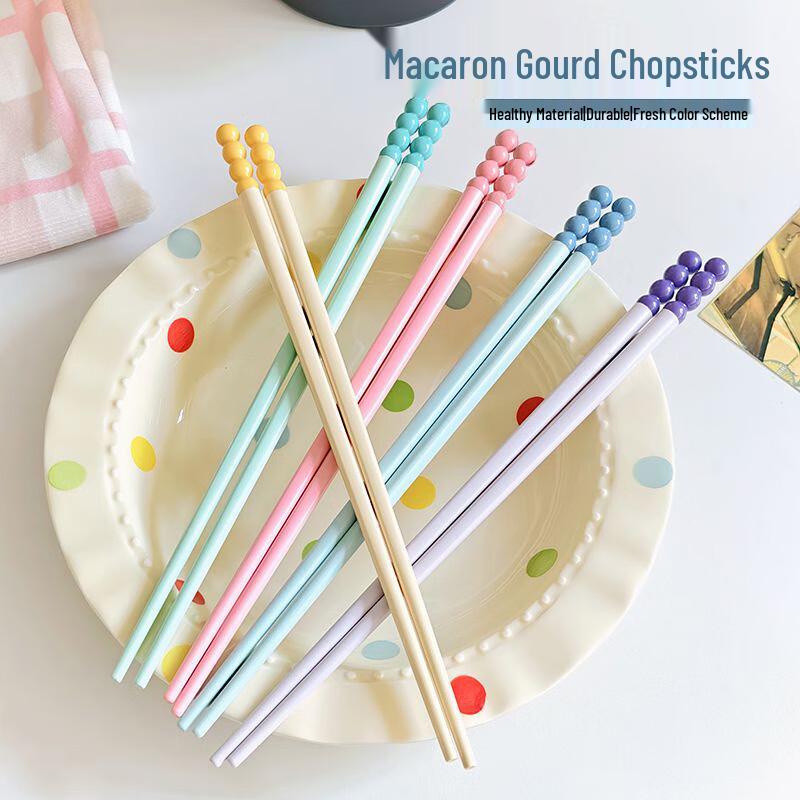 Shihua Dopamine Sugar Gourd Alloy Chopsticks Set